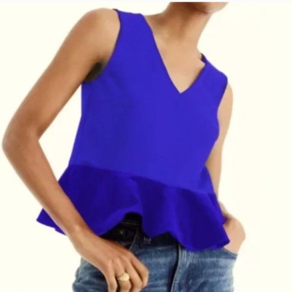 J. Crew Tops - J. Crew velvet peplum